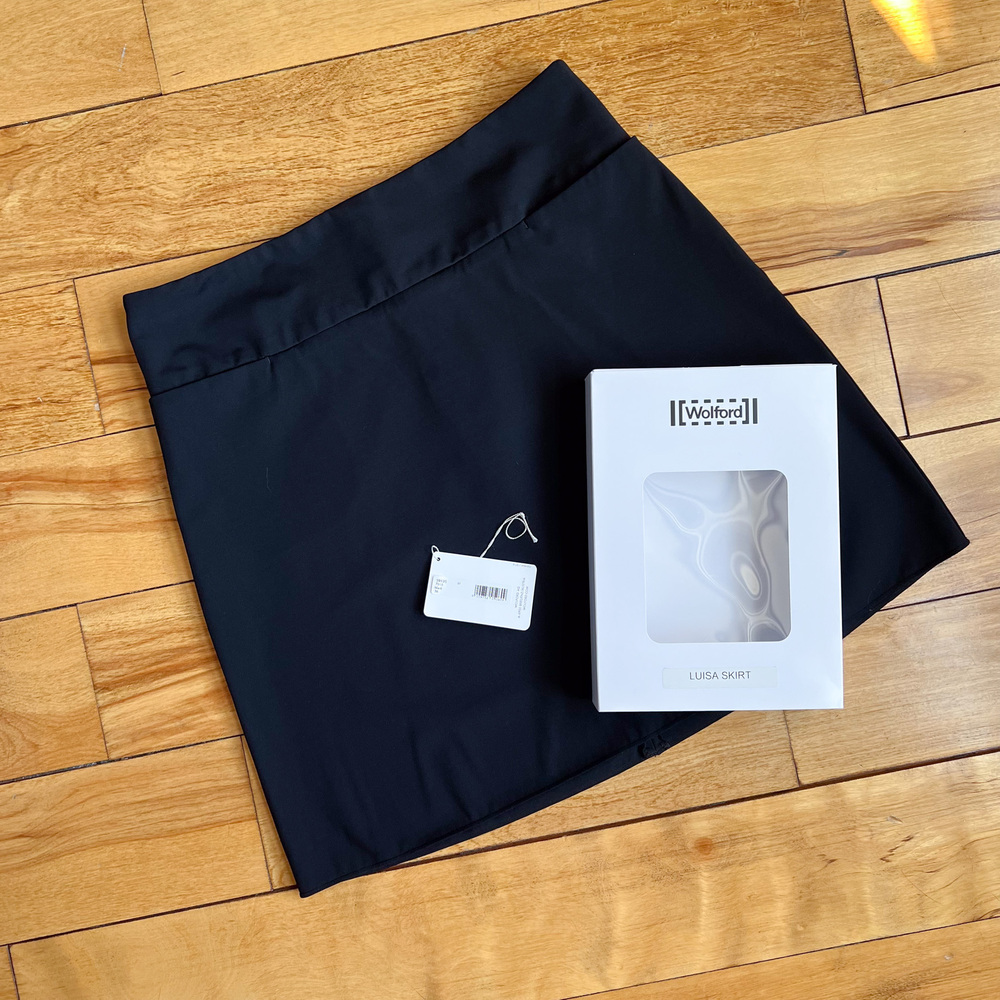 NEW Wolford Luisa Black Mini Skirt Stretch Classic EU36 US6 59835